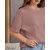 Wexam Style Women Pink Printed Round Neck Short Sleeve Top