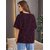 Wexam Style Women Maroon Printed Round Neck Short Sleeve Top