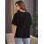 Wexam Style Women Black Printed Round Neck Short Sleeve Top