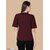 Wexam Style Women Maroon Printed Round Neck Short Sleeve Top