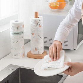 Reusable and Washable Kitchen Printed Tissue Roll(1 Ply, 50 Sheets)