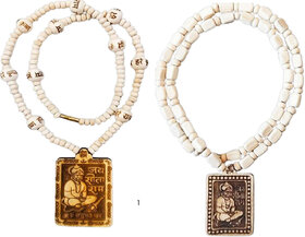 Abhimantrit-Bageshwardham Mala Hanuman Ji Tulsi Mala Beads Wood Necklace