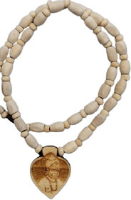 Bageshwar Dham Tulsi Mala Hanuman Jiwood Locket 100 Original Beads Wood Chain Beads Wood Necklace