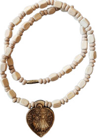 Radhe Krishna Tulsi Mala Beads Wood Necklace