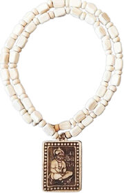 Bageshwar Dham Tulsi Mala Hanuman Jiwood Locket 100 Original Beads Wood Chain Beads Wood Necklace