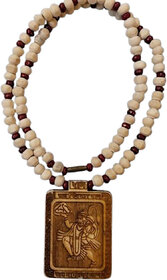 Bageshwar Dham Tulsi Mala Hanuman Ji Wood Locket 100 Original Beads Wood Chain Wood Necklace