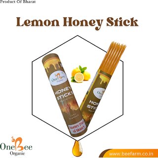 ONE BEE ORGANIC  Lemon Infused Honey Sticks  Natural Infused Honey Sticks(30 Sticks Each of 8g)