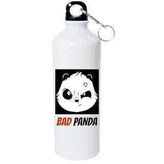 Printzkala Classic Bad Panda Printed Sipper Bottle - 600ml -for Kids - Girls - Boys - and Friends - Perfect Water Bottle for School