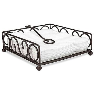 BIYANKA Metallic Square Shape Tissue/Napkin Box Holder Organizer for Home , Office  Hotel/Restaurant