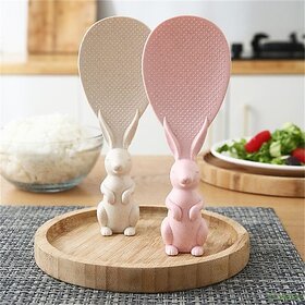 Rabbit Handle Rice Shovel 2 pcs Home  Kitchen