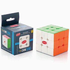 Chanak Cubestar 3x3 High Speed Stickerless Magic Cube Puzzle Toy for Kids and Adults Brain Development Game