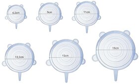 Silicone Lid Stretch Stretchy Silicone Lid Pot Cans Bowl Cover Reusable 6 Pieces