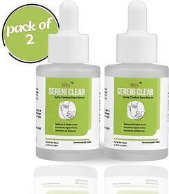 WHITEROSESHINE Sereni Clear Acne Control Face Serum for all Skin Typs (Pack of 2) (30 ml)