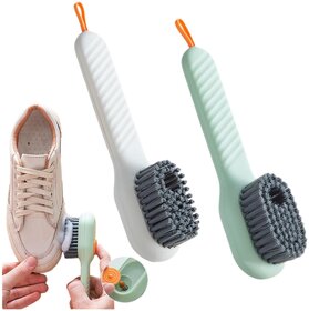 Plastic Shoe Cleaning Brush With Long Handle And Hang Hole  Household Multipurpose Cleaning Brush With Multi Directiona