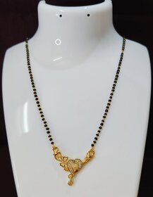 Gold Plated Mangalsutra with American Diamonds