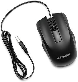ProDot USB Wired Optical Mouse for Laptop/Desktop | Ergonomic Design | High Precision | Plug & Play | Durable Long Cable