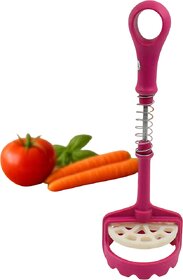 Ergonomic Potato Knife with Vibrant Pink Handle - Serrated Vegetable Knife for Home Cooks and Professional Chefs, Ideal for Slicing and Mashing Potatoes and Vegetables