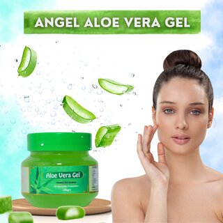 ANGEL Aloe Vera Gel 100g with Tulsi  Glycerine  Hydrating Face  Body Gel  Skin Brightening  Acne Control