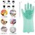 WildProducts 1 Pair Magic Silicone Dishwashing Gloves  Heat Resistant, Durable Cleaning Gloves for Kitchen