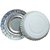 0 Inch Silver Coated Paper Plates with White Back - 24 Pcs