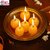 Pack of 6 Tiny Shiny Motichoor Ladoo Shape Soy Wax Candles  Festive Diwali Gifting Candle, Yellow