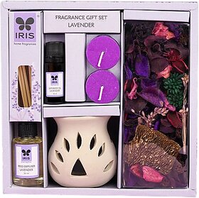 IRIS Lavender Aromatherapy Gift Set with Ceramic Oil Burner