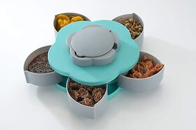 Kitchen Rotating Tray Smart Candy Box  Multi-Functional Storage Organizer for Snacks, Nuts, and Candies