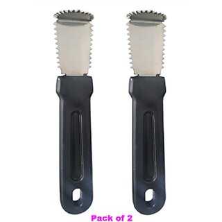 Stainless Steel Super Coconut Scraper Manual Plastic Handle Coconut Scraper (2pc Super coconut scraper)