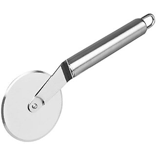Stainless Steel Pizza Cutter Wheel with Stainless Steel Handle Wheel Pizza Cutter (Stainless Steel)