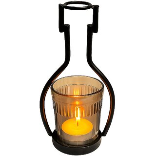 Tiny Shiny Iron Brass Candle and Plant Holder for Home decoartion, diwali gift, pooja room, home decor