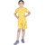 Kid Kupboard Cotton Girls T-Shirt and Short Set, Yellow, Half-Sleeves, 9-10 Years KIDS7855
