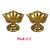 Brass Die Panch Mukhi Diya Oil Lamp for Home Pooja Diwal Sada No.3 Brass (Pack of 2) Table Diya (Height 2 inch)