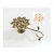 Brass Punch Aarti Diya/Deepak, 9 Batti  1 Big Batti Aarti, Brass Table Diya Set (Height 5 inch)