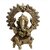 Brass Ganesh Sitting On Sihasan Medium Decorative Showpiece - 18 cm (Brass, Gold)