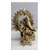 Brass Ganesh Sitting On Sihasan Medium Decorative Showpiece - 18 cm (Brass, Gold)