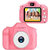 Kids Digital Camera with Dual Lens, 32GB Card, HD Video, Selfie Mode Digital Camera for Kids with 32GB Card Instant Camera (Pink)