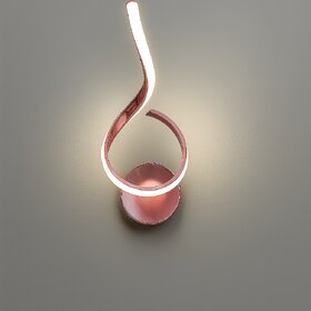 Chanya Haus Rose Gold Aluminum Wall Light with Sculptural Design, Available in Warm White, Cool White, and Cool Daylight