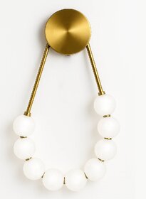 Chanya Haus Golden Finish LED Wall Light with Necklace-Inspired Loop Design Tri-Colour Lighting -Warm, Cool  Day Light