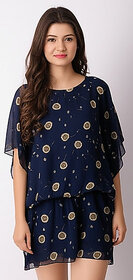 Sands Store Casual Kaftan Sleeve Floral Print Women Multicolor Top