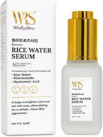 Whiteroseshine Korean Rice Water Serum for Dull  Uneven Skin  Enriched with Niacinamide  Licorice Root Extract (25ml)