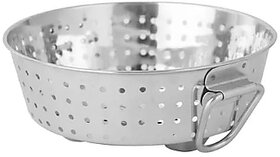 Stainless Steel Small Rice Strainer with Handles Colander for Washing Vegetables Strainer (Silver Pack of 1)