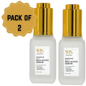 Whiteroseshine Korean Rice Water Serum for Dull Uneven Skin Enriched with Niacinamide Licorice Root Extract (25ml2)