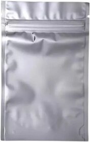 69 Polyester Plain Silver Pouch Bag - 10 Pcs Pack