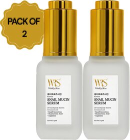 Whiteroseshine Korean Snail Mucin Serum with 96 Snail Secretion Filtrate Hyaluronic Acid For Anti-Aging (25ml2)