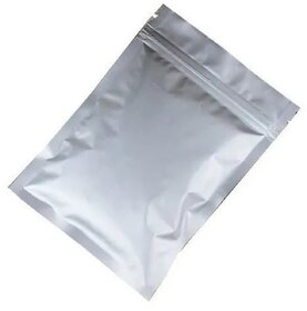710 Polyester Plain Silver Pouch Bag - 10 Pcs Pack