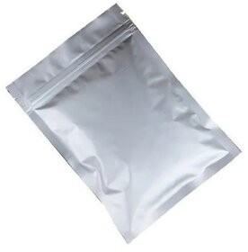 812 Polyester Plain Silver Pouch Bag  - 10 Pcs Pack