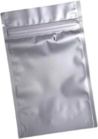 1014 Polyester Plain Silver Pouch Bag - 10 Pcs Pack