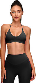 Sherox Women Sports Lightly Padded Bra(Black)