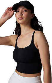 Sherox Women Sports Lightly Padded Bra(Black)