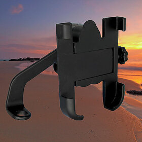 Bike Mobile Holder Universal Motorcycle & Bicycle Phone Mount for GPS, Maps, and Navigation (Black)